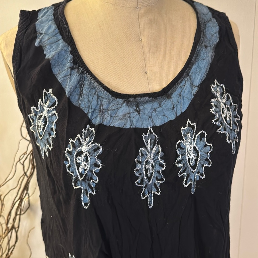 Swim cover up embroidered tunic / dress - Picture 2 of 7